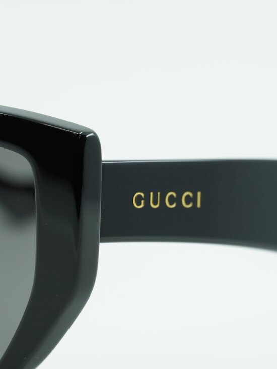 Gucci GG0997S 002 Shield Sunglasses - Black\\Grey main image 4